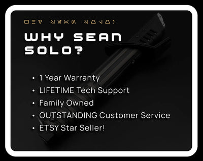 Darksaber Elite Saber Custom Lightsaber - Sean Solo Sabers