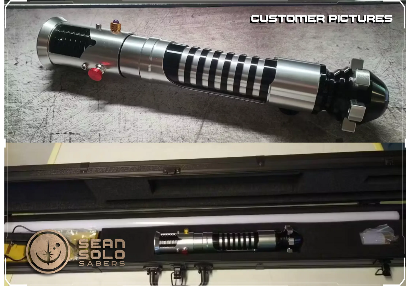 Obi-Wan EP1 Elite Saber Custom Lightsaber - Sean Solo Sabers
