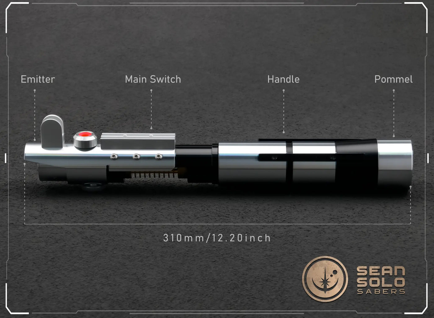 Starkiller's Force Unleashed Elite Saber Custom Lightsaber - Sean Solo Sabers
