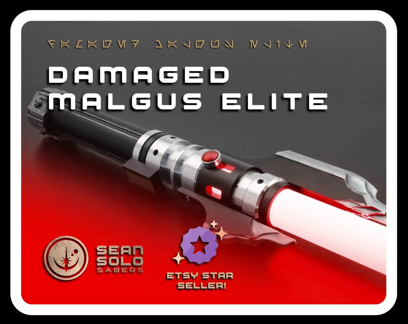 Damaged Malgus Elite Custom Lightsaber - Sean Solo Sabers