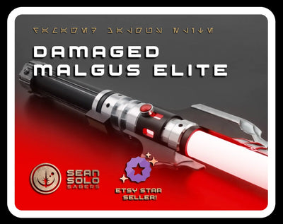 Damaged Malgus Elite Custom Lightsaber - Sean Solo Sabers