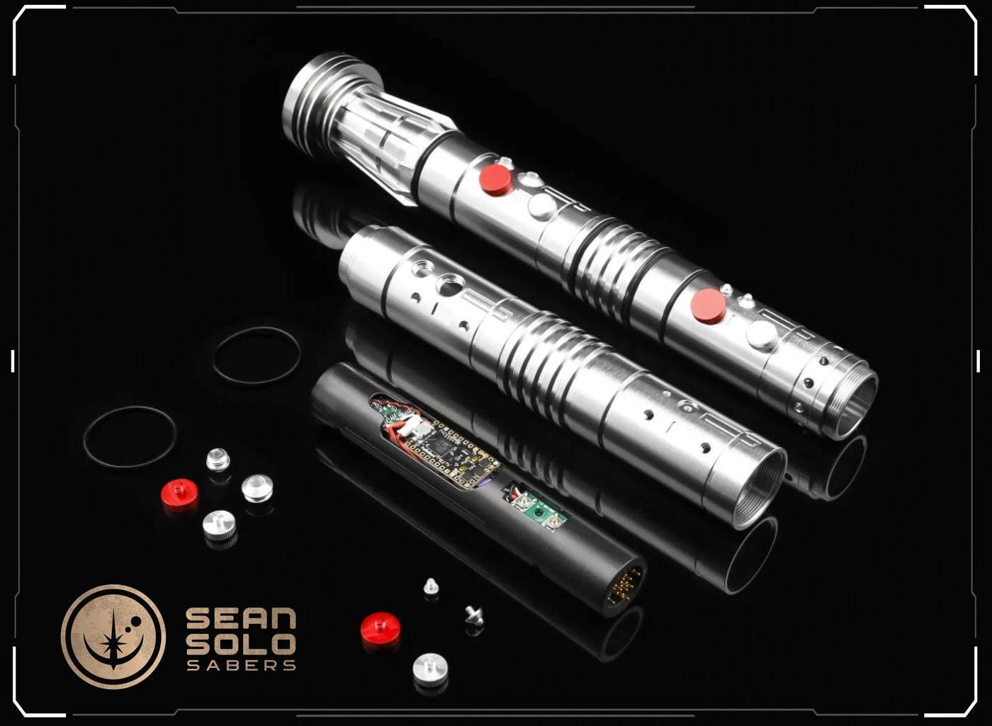 Darth Maul Elite Sabers + Staff Coupler Custom Lightsaber - Sean Solo Sabers