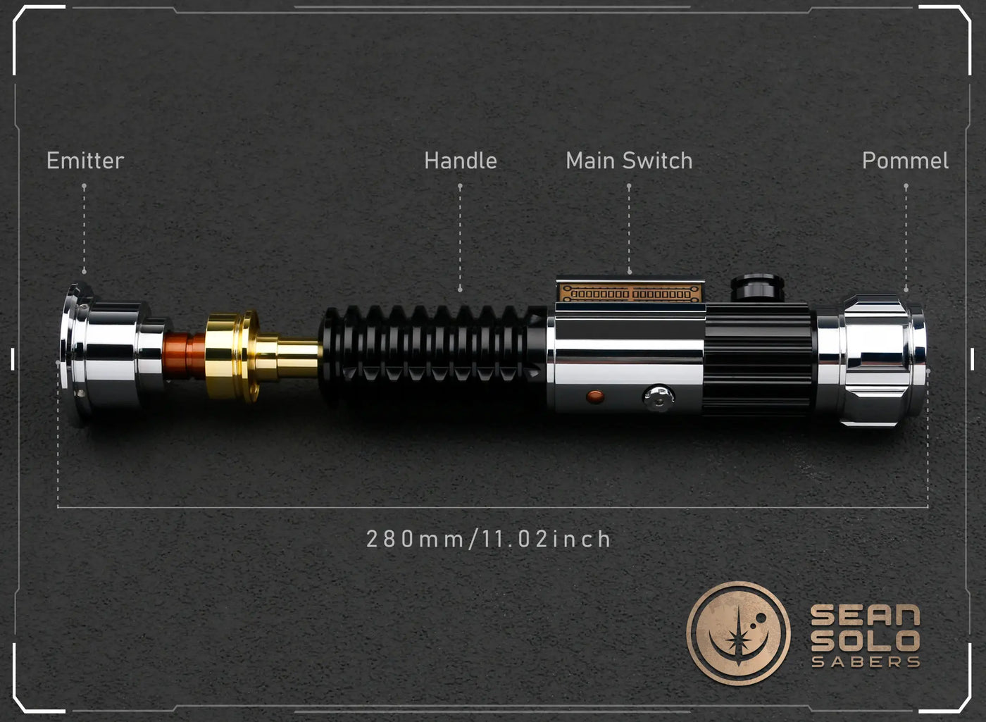 Obi-Wan EP3 Elite Saber Custom Lightsaber - Sean Solo Sabers