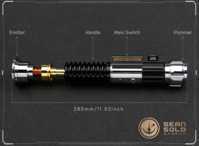 Obi-Wan EP3 Elite Saber Custom Lightsaber - Sean Solo Sabers