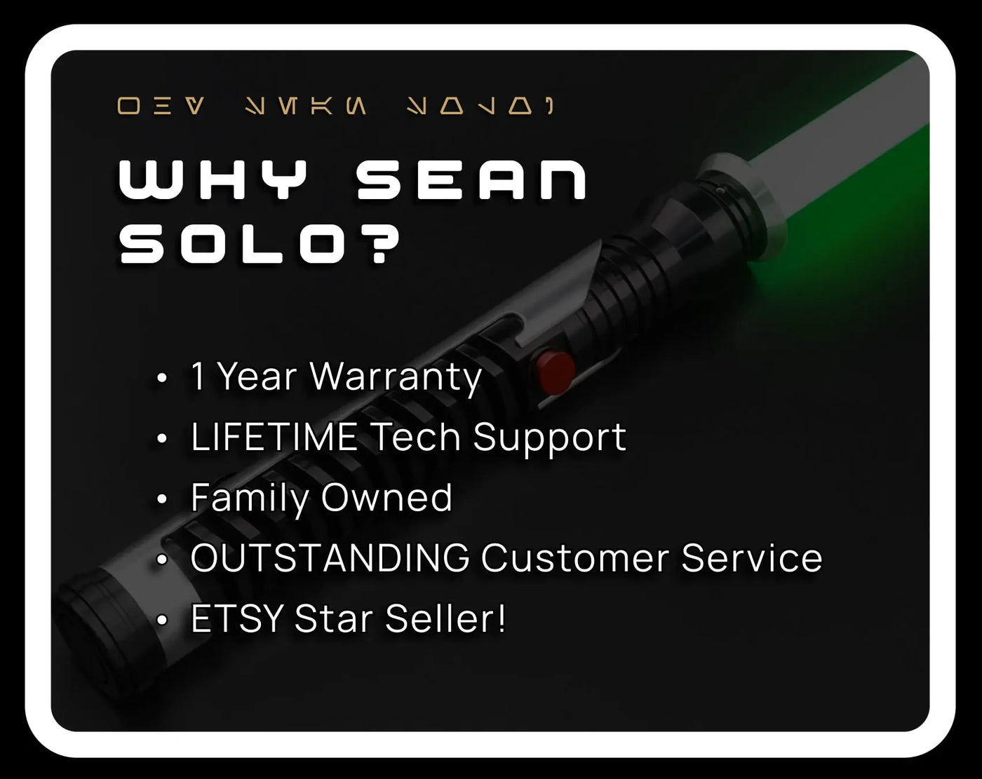 Qui Gon Elite Custom Lightsaber - Sean Solo Sabers